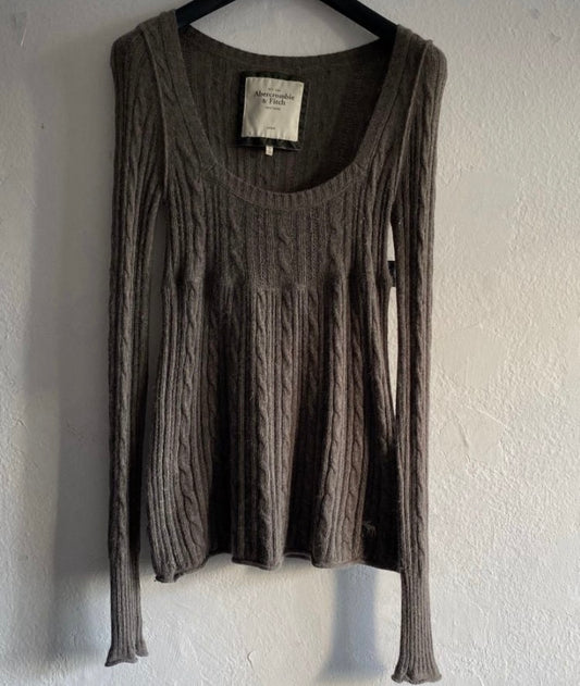 Abercrombie & Fitch Grey Babydoll Top